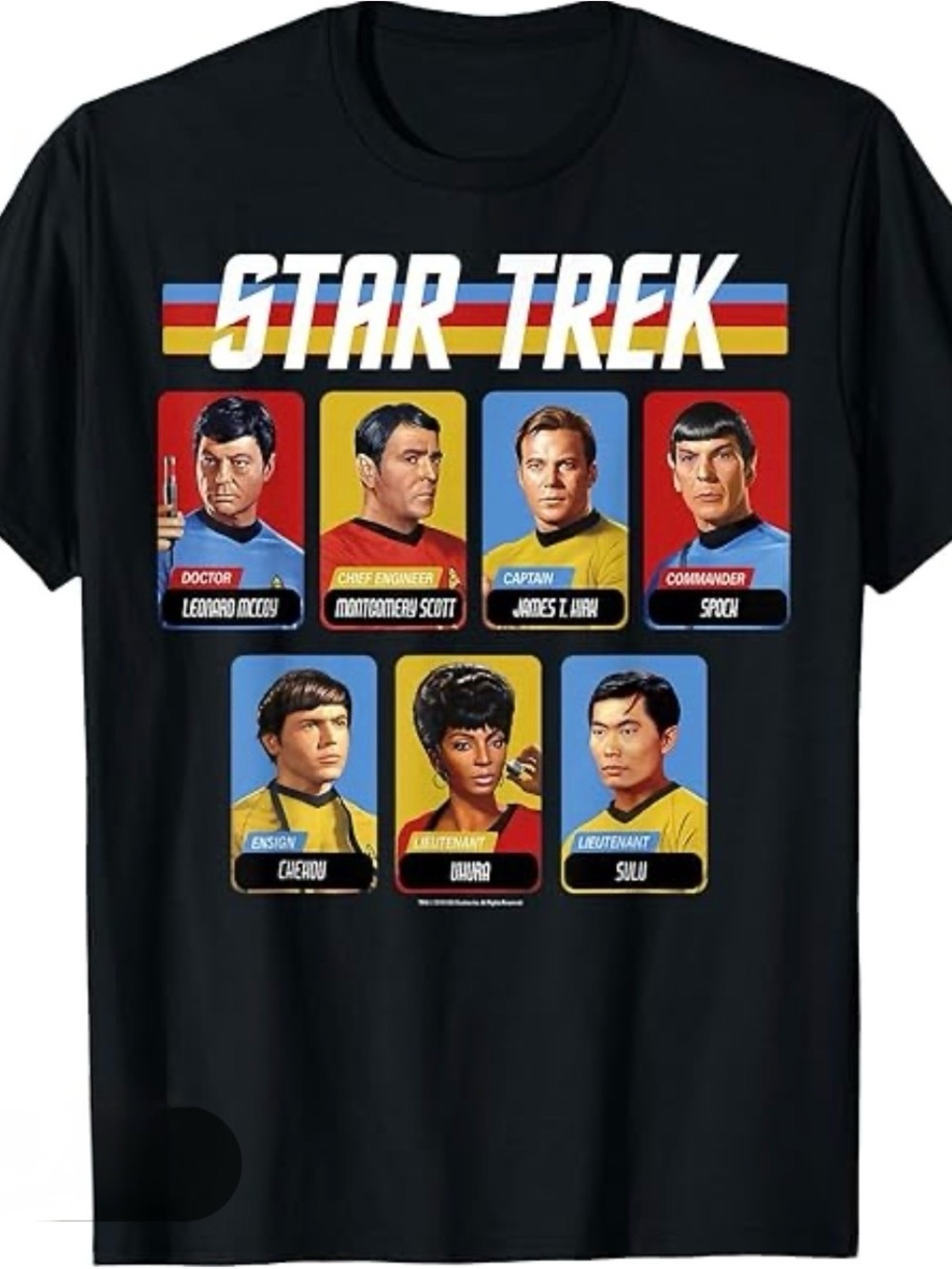 Retro Cast Star Trek Crew Portrait Graphic Tee